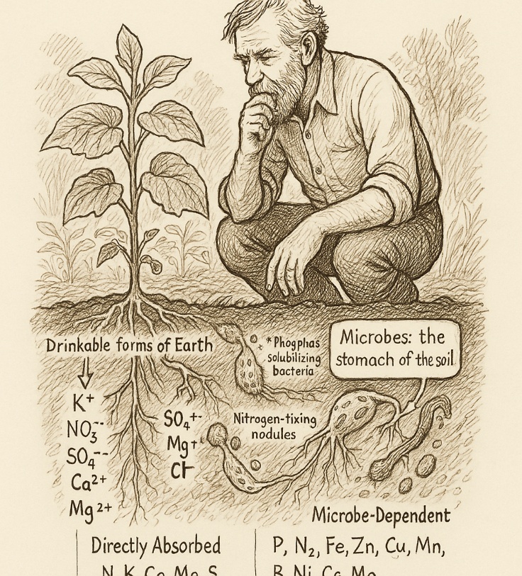 A Tale of Mineral Uptake, Microbial Alchemy, and the Making of Food